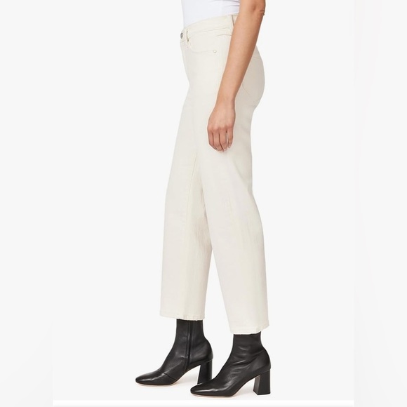 Kensie Vintage Lux Slim Cropped Jeans Raw Hem Beige Size 4 - Picture 1 of 5